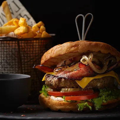 Burger savoyard avec frites maison à Bourges dans le Cher 18